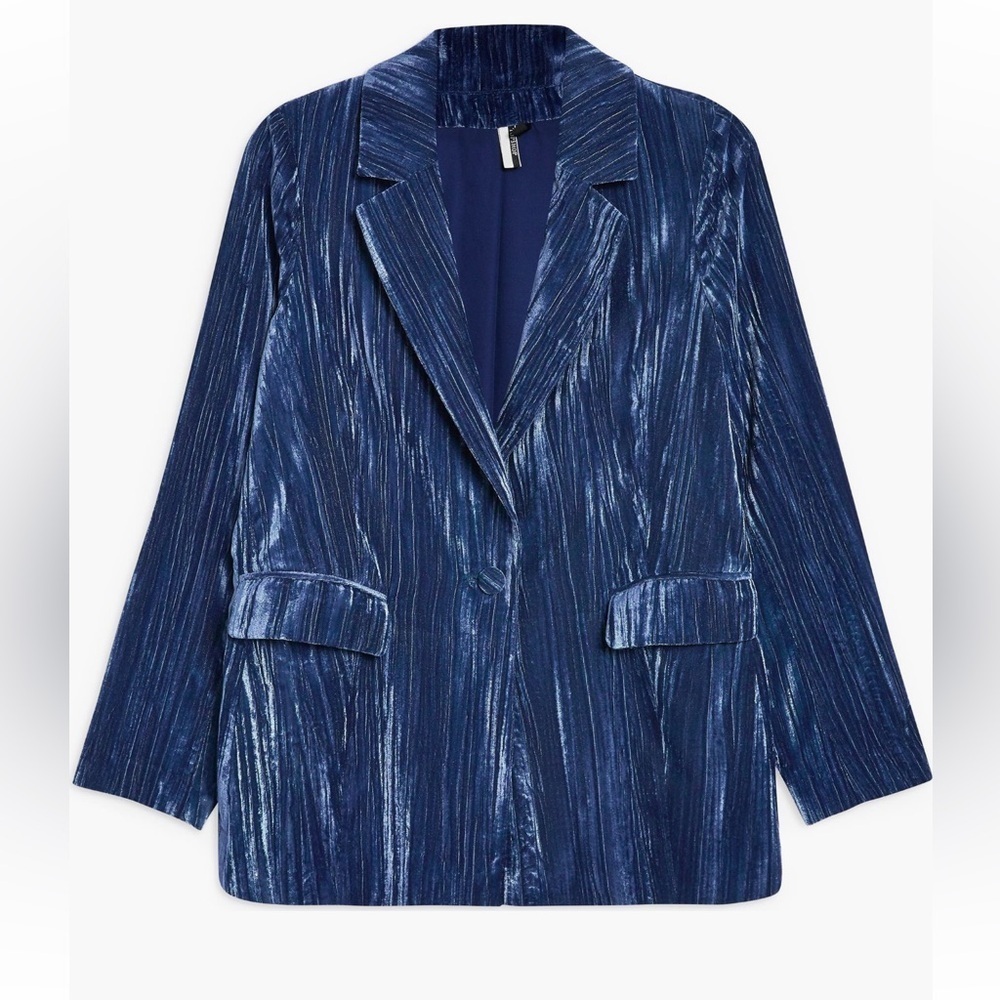 TOPSHOP Crinkle Velvet Jacket - Picture 6 of 13